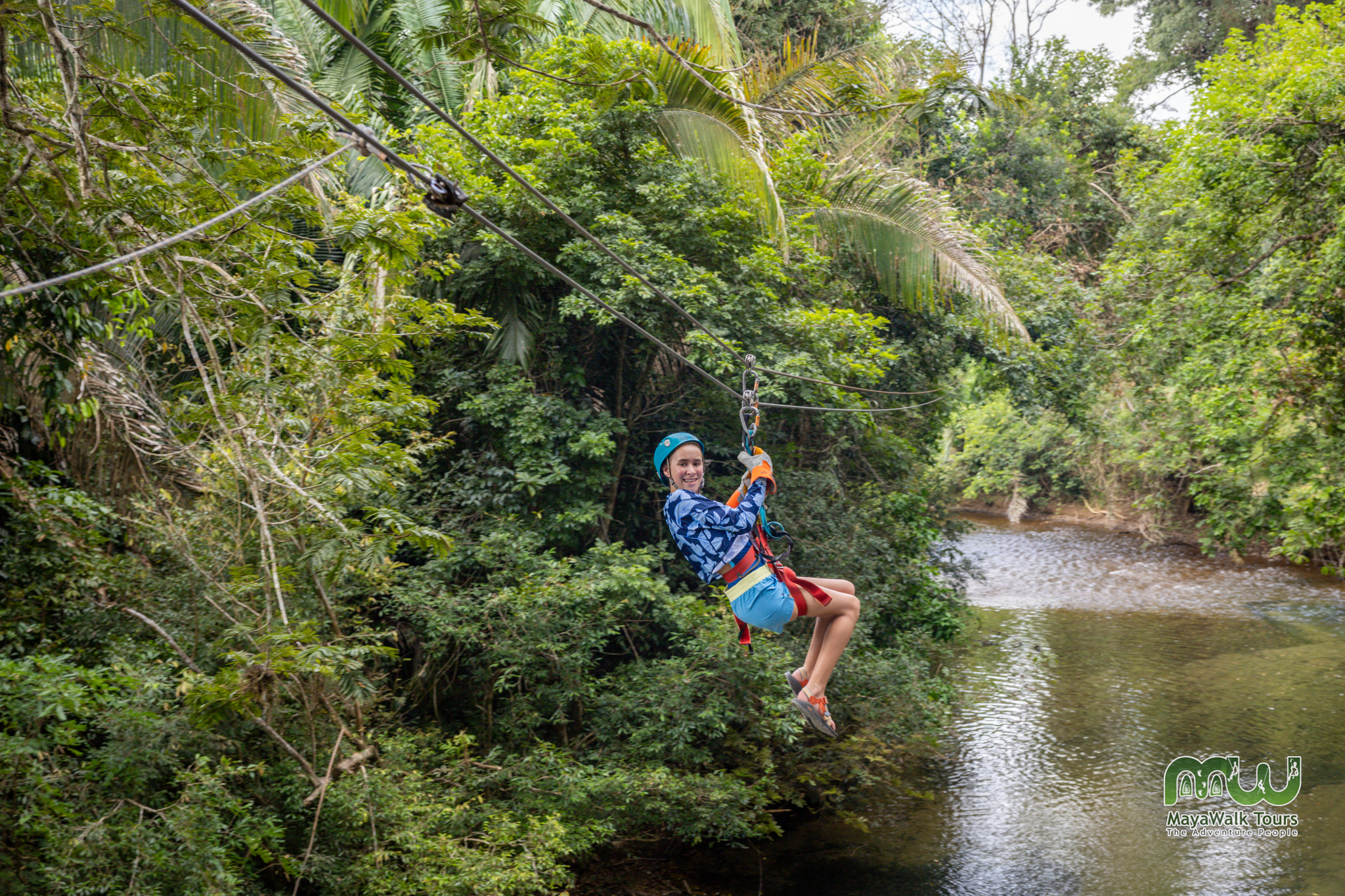 Ziplining in Belize